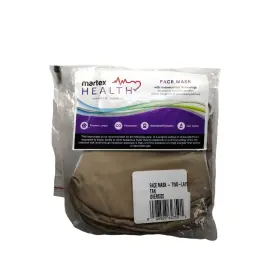 1c38299 Martex Health Face Mask 10 Pack With Silverbac Technology Solid Tan Sealed Bag