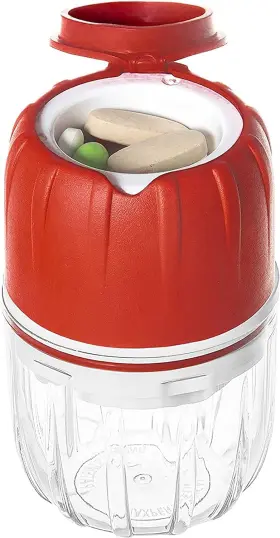 Maxgrind 852359007120 Pill Crusher And Grinder For Small Or Large Pills Red