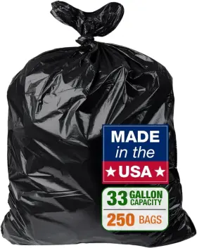 Tv50 Maximite 32-33 Gallon Black Trash Bags Heavy-duty 32 Inch X 38 250 Count 33
