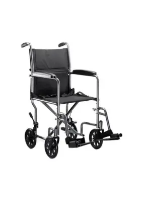 146-atc19-bk Mckesson Transport Chair 19 Inch Seat Width Full Length Arm Swing-away Footrest