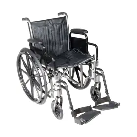 146-ssp218dda-sf Mckesson Wheelchair Swing Away Foot Leg Rest Desk Length Arms 18 In Seat