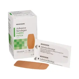 16-4817 Mckesson Adhesive Bandages 4 In X 50 Count 1 Pack Sterile Fabric Patch