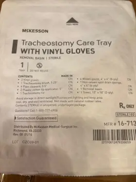 Mck167 Mckesson Trach Care Tray Track Trays. #29 New Unopened