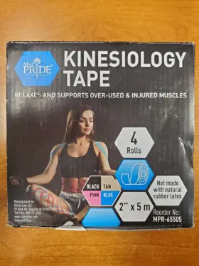 Med Pride 352410655050 Medpride Kinesiology Tape 4 Rolls Latex-free Athletic E9b