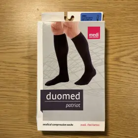 36652 Medi Duomed Patriot Compression Socks 15-20 Mmhg Black Size M Calf Closed Toe