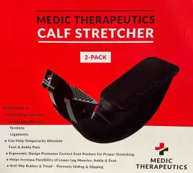 Mt-calfst-001-blk Medic Therapeutics 2 Pack Calf Stretcher 4-in-1 And Heel Stretchers