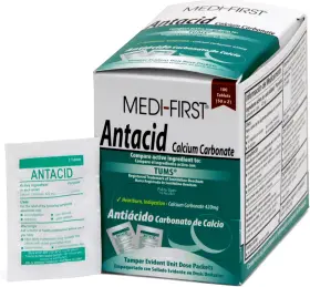 80233 Medique Medi-first Chewable Mint Antacid Tablets 100 Count