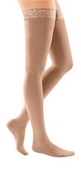 At-636257487075 Mediven Comfort 30-40 Mmhg Thigh High Stockings With Lace Top-band Closed Toe