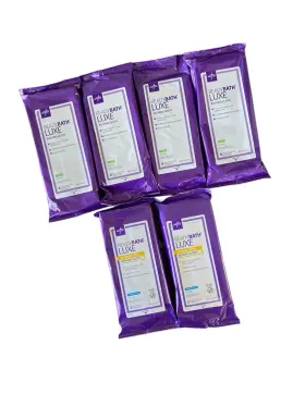Medline 080196734156 Total Body Cleansing Washcloths Lot Of 6 Bathing Cloths Clean Moisturize Travel