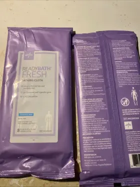 Medline 888277338992 Lot Of 2 Fresh Bathing Cloths Hypoallergenic Rinse Free Ready Bath