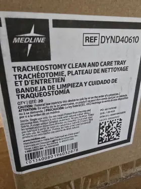 Dynd40610 Medline Dynd40582 Tracheostomy Tray Kit Clean And Care