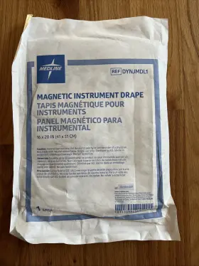 Dynjmdl1 Medline Lot Of 3 Three Magnetic Instrument Drape 16 Inch X 20