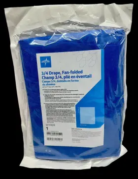 Dynjp2414 Medline One Pk 3/4 Drape Fan-folded Size 53 Inch X 77
