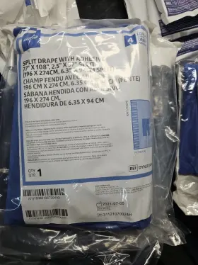Dynjp2498 Medline Lot 4 Split Drape W Adhesive Level Size 108 Inch X77