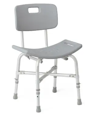 G2-102bx1 Medline Bariatric Shower Chair With Backrest And Reinforced Frame 550 Lb. Capacity
