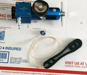 Econ02mizer Medline Hcs02cons Pneumatic Conserver Pressure Regulator Gauge Blue