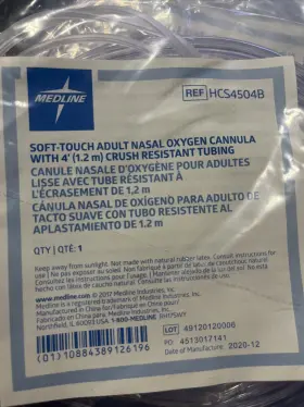 Hcs4504b Medline 10 Soft-touch Adult Nasal Oxygen Cannula 4 Crush Resistant