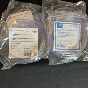 Hcs4507 Medline Lot Of 4- -crush Resistant Oxygen Tubing 7ft - Clear