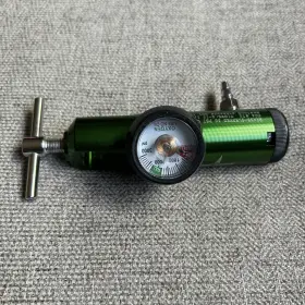 Hcs8715m Medline Oxygen O2 Tank Regulator 50 Psi Cga 870 Brass Sleeved Green