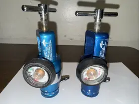 Hcsb8714 Medline Qty 2 Oxygen Tank Regulator Blue 3000 Max Psi