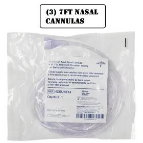 Hcsu4514 Medline Soft-touch Oxygen Cannulas 7ft With Universal Connectors - 3 Pack #hcsu4514