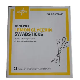 Mds090600 Medline Swab Sticks Lemon Glycerin Swabs Dry Mouth 27 Packs 81 6 Added