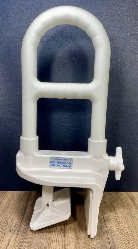 Mds86321wpmb Medline Deluxe Bathtub Grab Bar With Microban Holds Up To 250 Lbs