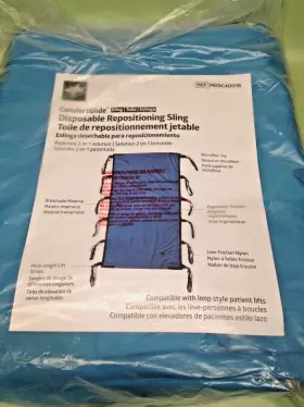 Mdsc40018 Medline Comfortglide 2-in-1 Repositioning Sling Disposable 42 Inch X 78 X-large New