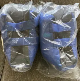 Mdt6300cs Medline Heelmedix Pair 2 Basic Heel Protection Boots Padded Blue New
