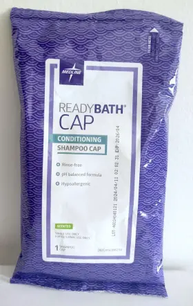 Msc095230 Medline Readybath Rinse-free Shampoo And Conditioning Caps 5 Pack -