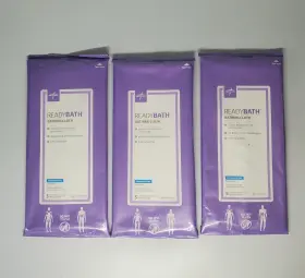 Msc095307 Medline 15 3pkg X 5 Ea Ready Bath Fresh Bathing Cloth Hypoallergenic Exp 01/26
