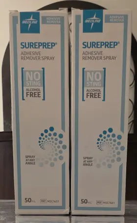 Msc1528 Medline Sureprep Adhesive Remover Spray. No Sting. Alcohol Free. 50ml. Lot Of 2