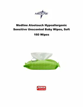 Msc263153h Medline Aloetouch Hypoallergenic Sensitive Unscented Baby Wipes 160ct