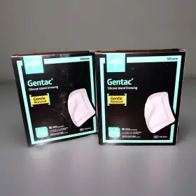 Msc3344 Medline Lot Of 2 15 Each - Gentac -silicone Island Dressing 4x4 2.5x2.5 Pad