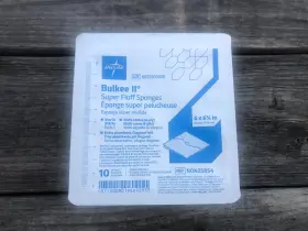 Non25854 Medline Box Of 10 Bulkee Ii Super Fluff Sponges 6 Inch X6.75 Ref