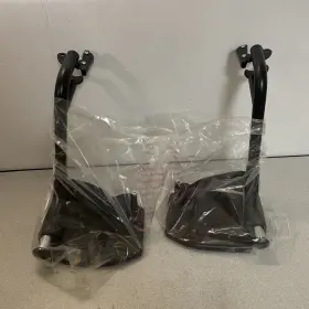 Wca806965hcb Medline Black Steel Swing-away Footrest Assembly For Wheelchairs - Pair