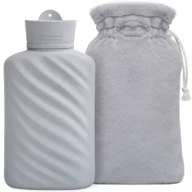 Shwb6c-59grey-ys1028 Meetrue Microwaveable Hot Water Bottle With Cover 1 Medium Size 1000ml C-grey