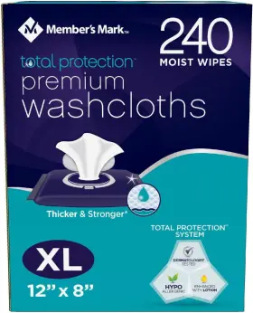 Members Mark 769033077242 2 Pack Adult Washcloths 240ct