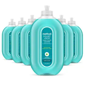 317915 Method Cleaner 25 Fl Oz Pack Of 6 Floor Led Hardwood Squirt Bottle Spearmint