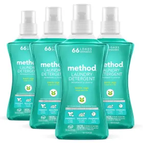 336894 Method Laundry Detergent Liquid 53.5 Fl Oz 4 Pack Beach Sage Scent Stain Remover