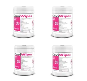 Metrex 724235227604 Caviwipes Disinfecting Towelettes #13-1100 640 Count 4 Pack 6x6.75 In