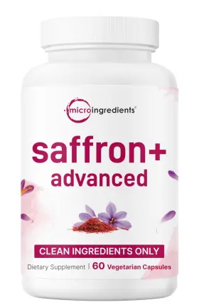 Ba-mi-saf060 Micro Ingredients Saffron 60 Veggie Capsules 10-in-1 With Extract High