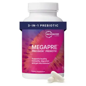 11020357711 Microbiome Labs Megapre Prebiotic Fiber Supplement 180 Capsules Vegetable Tested