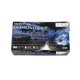 Mf-300-m Microflex Diamond Grip Latex Gloves Medium 100/box Clear Easy To Use