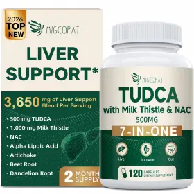 Miggszj00091us Migcopat Mc Y 0 120l 1p Liver Support Supplement 3650mg Tudca Nac Alpha Lipoic Acid 120 Capsules Milk