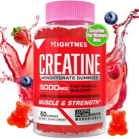 Tag-js-rt-1p Mightnes Creatine Gummies With Taurine And Vitamins B6 B12 60 Count Organic Monohydrate