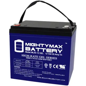 Ml55-12gel Mighty Max Battery 12v 55ah Gel Sla Rechargeable Ml55-12 Volt Type Ml55-12gel Mighty Max Battery 12v 55ah Gel Sla Rechargeable Ml55-12 Volt Type