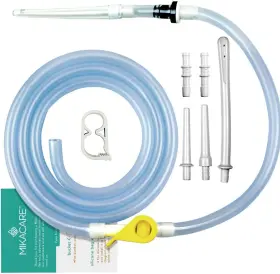 Mikacare 726084268470 Enema Tubing Replacement Pack For Bucket And Silicone Bag - Includes Clamp