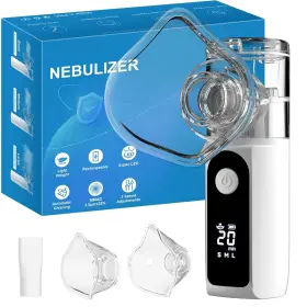 Mikiss 445039486457 Portable Nebulizer For Adults And Kids With Smart Led Display 3 Modes Auto-cl