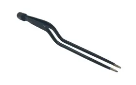 100-s03421 Millennium Surgical Bipolar Cushing Bayonet Forceps Insulated 2mm 7.25 Inch